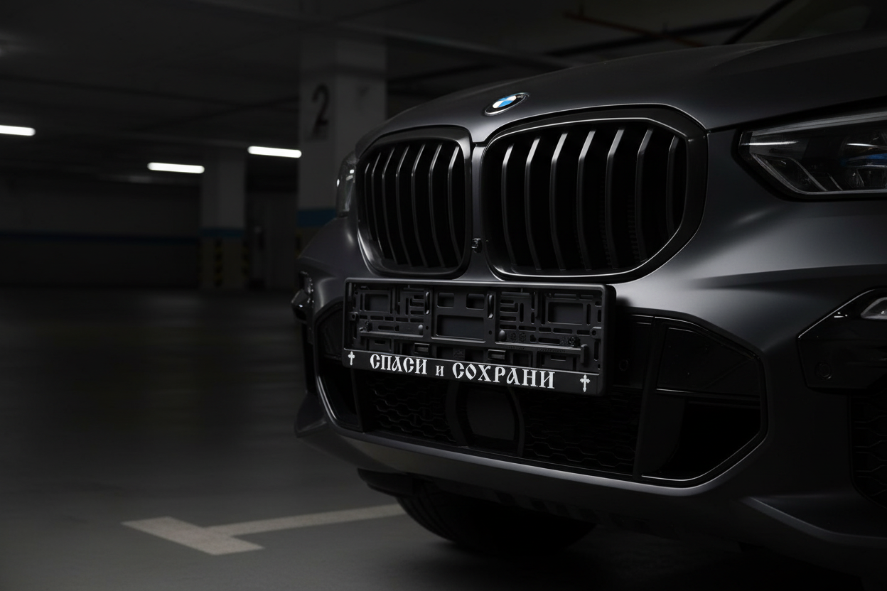 SPASI I SOHRANI Frame on Matte Black BMW X5